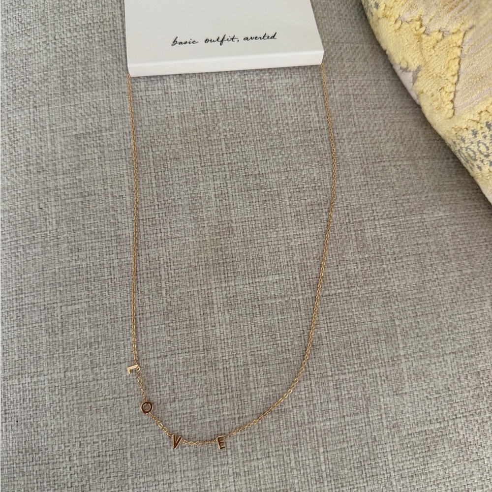 LOFT Gold LOVE Necklace